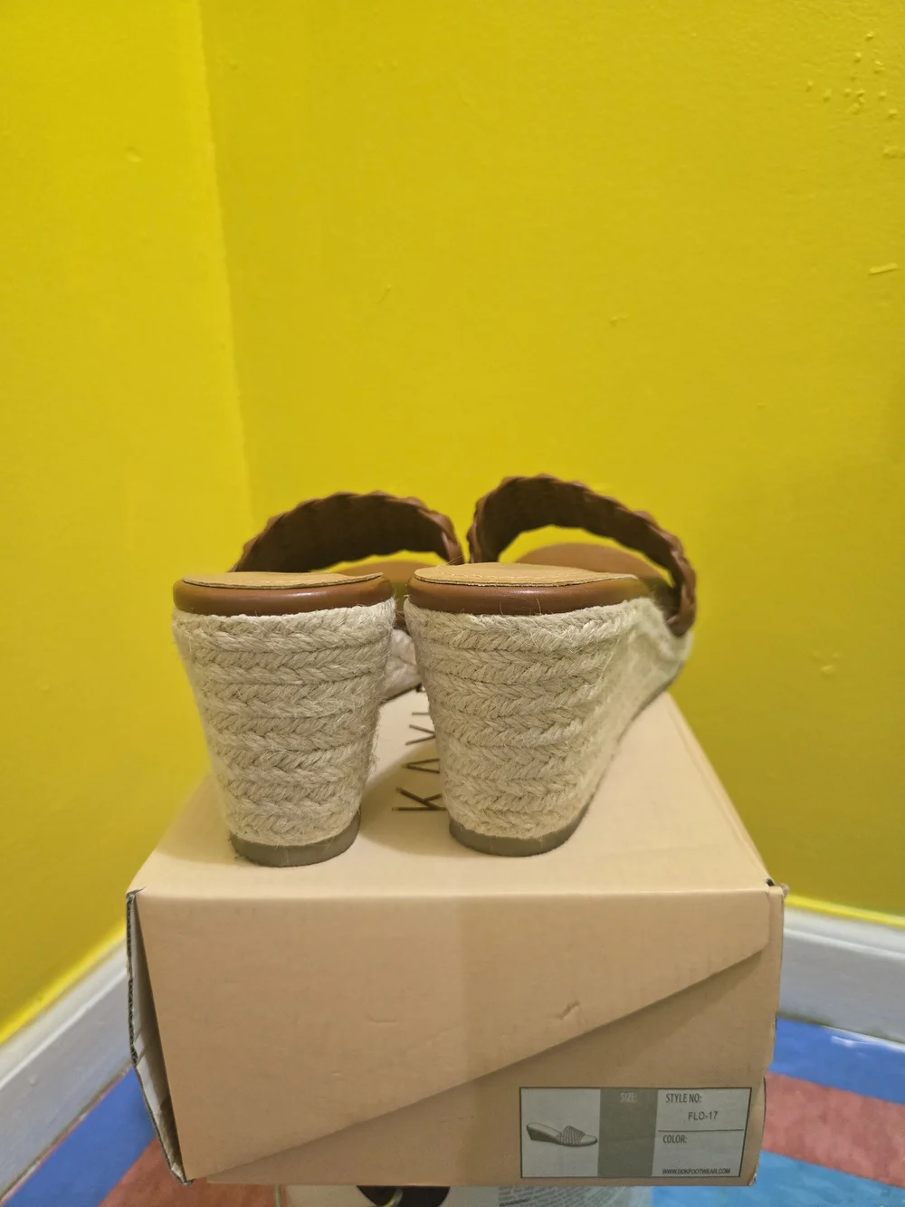KAYLEEN By Los Angeles Tan Woven Slide Sandals